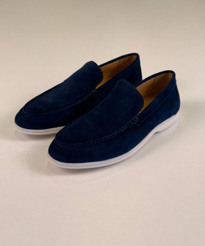 Navy Blue Loafers chamois