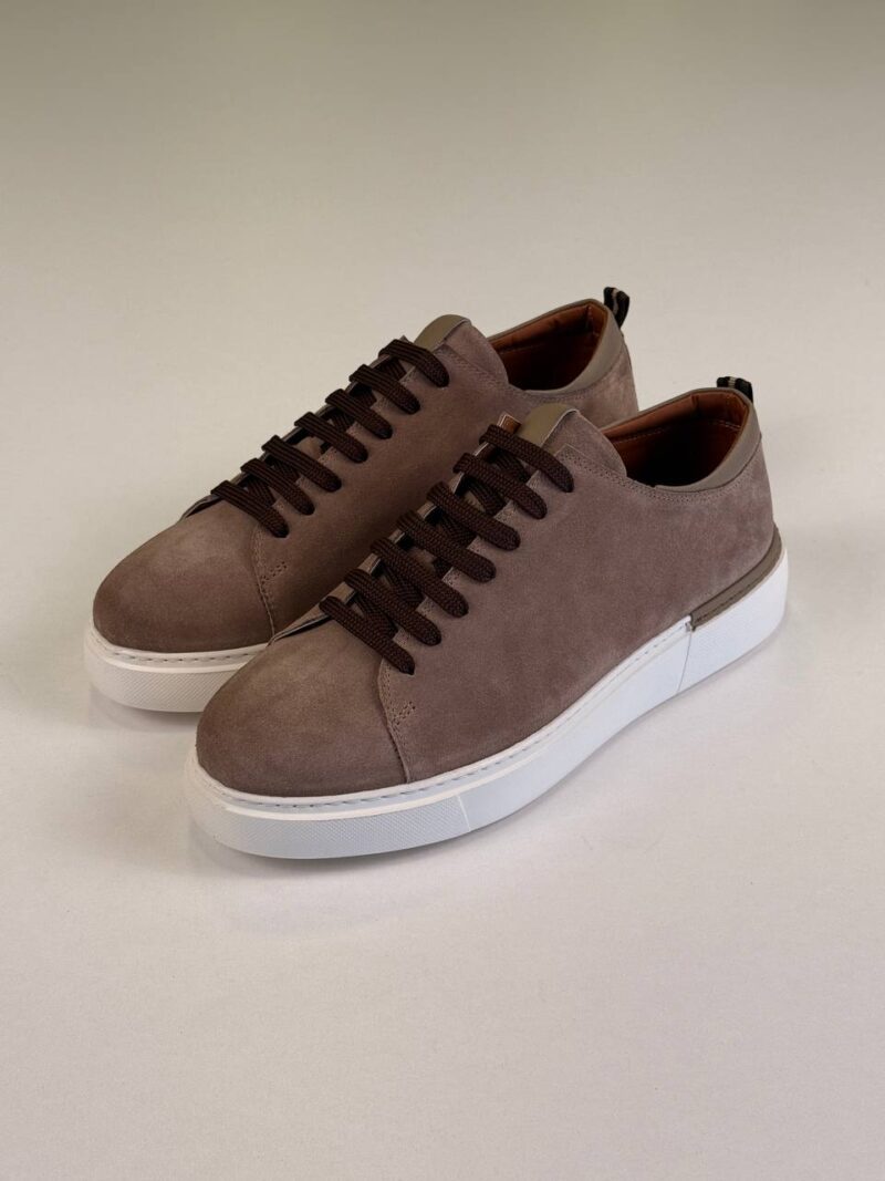 Gray/White Chamois Sneakers