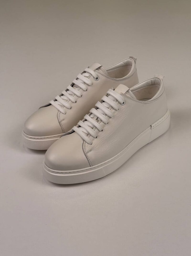 Full White Leather Sneakers