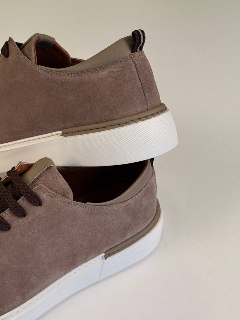 Gray/White Chamois Sneakers - Image 3