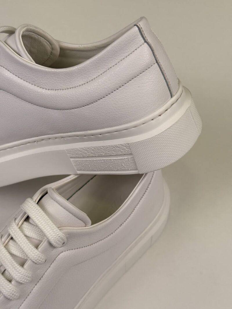 Full White Leather Sneakers - Image 2