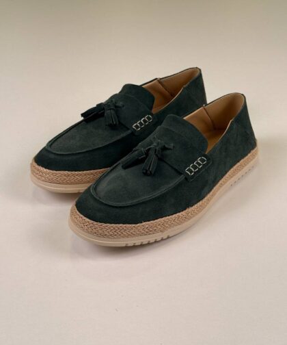 Dark Jungle Green Loafers Chamois