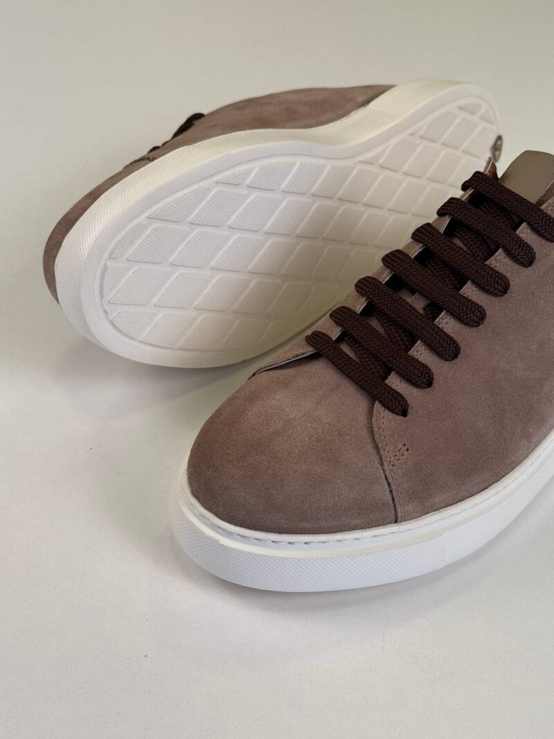 Gray/White Chamois Sneakers - Image 5