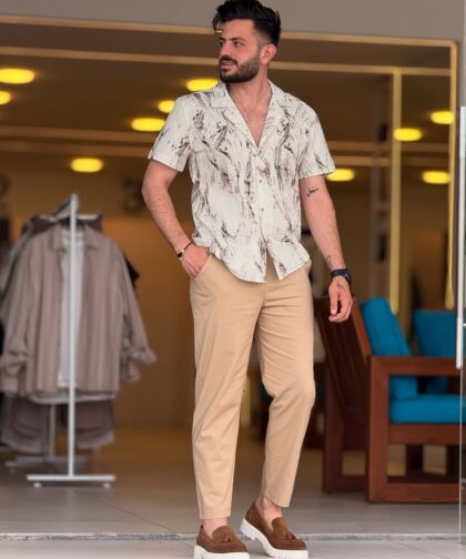 Off-white/Brown Chemise