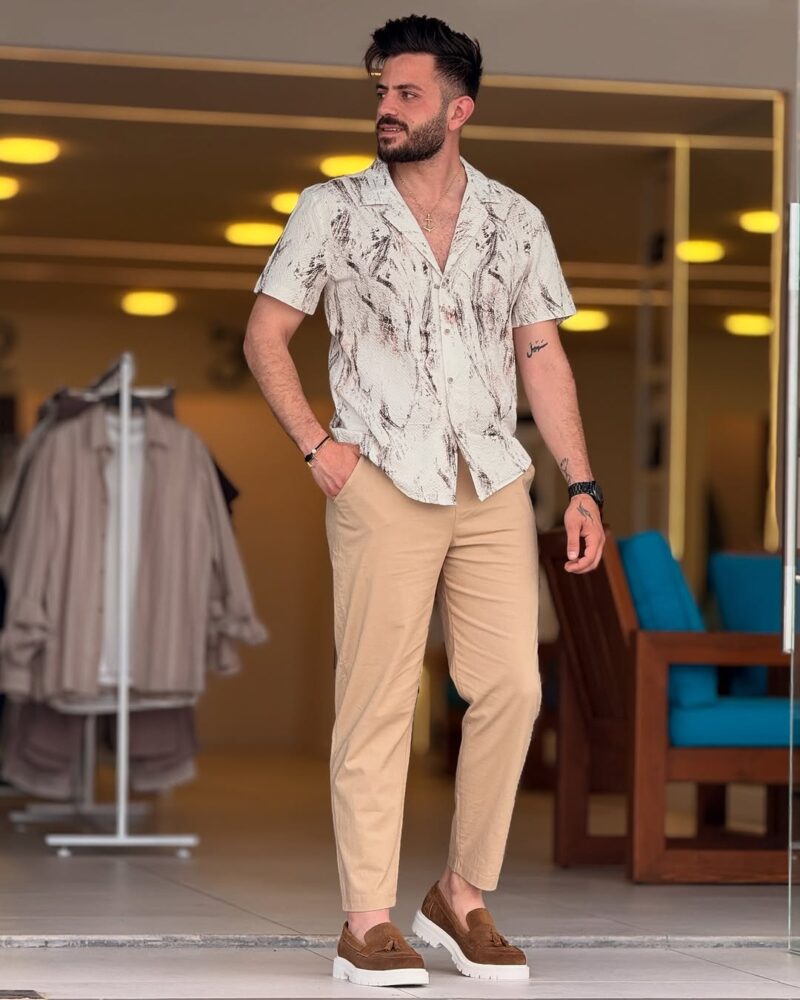Off-white/Brown Chemise