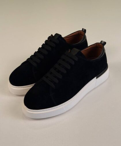 Black/White Chamois Sneakers