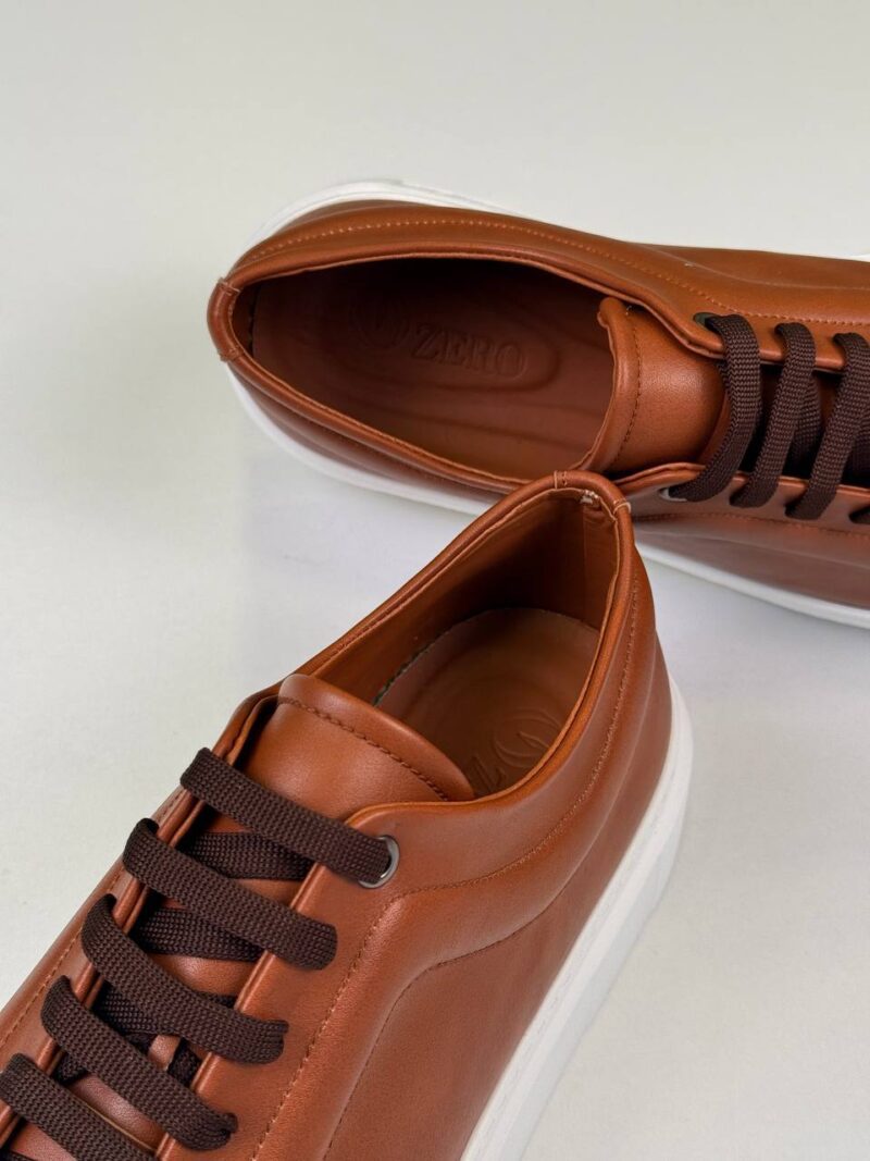Havan/White Leather Sneakers - Image 2