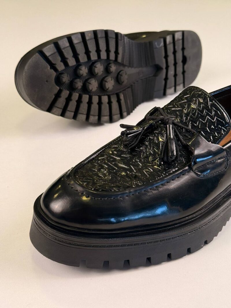 Full Black Tassel Shoes - Image 2