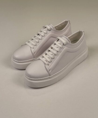 Full White Leather Sneakers