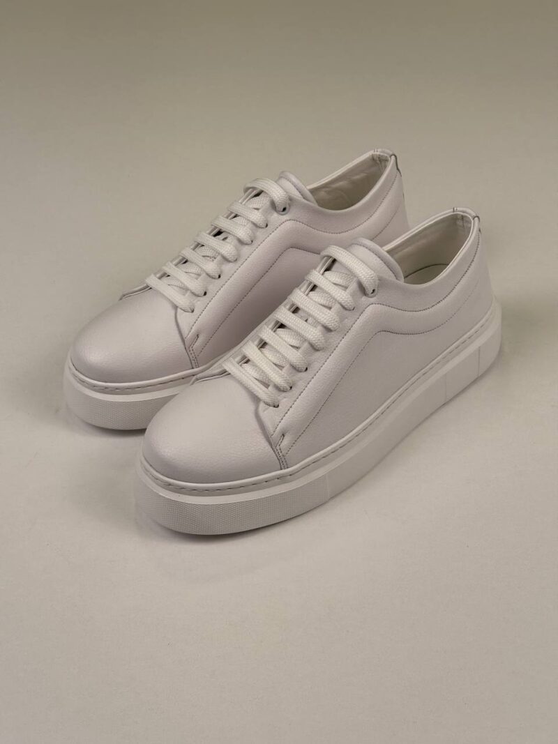 Full White Leather Sneakers