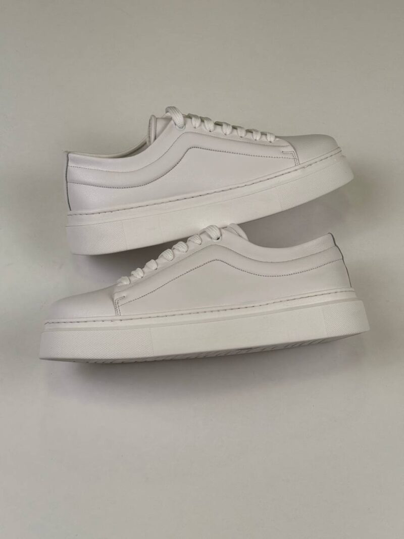 Full White Leather Sneakers - Image 5