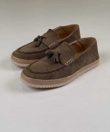 Olive Green Loafers Chamois
