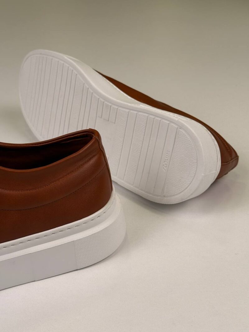 Havan/White Leather Sneakers - Image 6