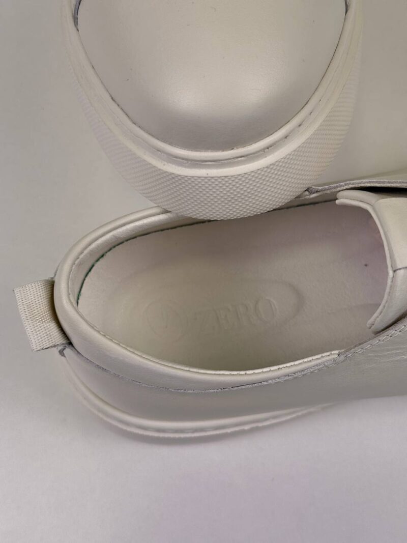 Full White Leather Sneakers - Image 4