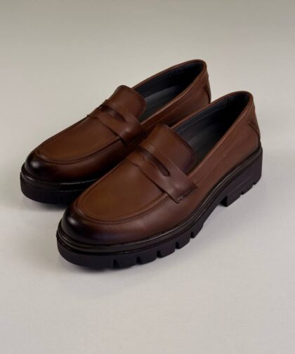 Brown/Black Loafers Shoes