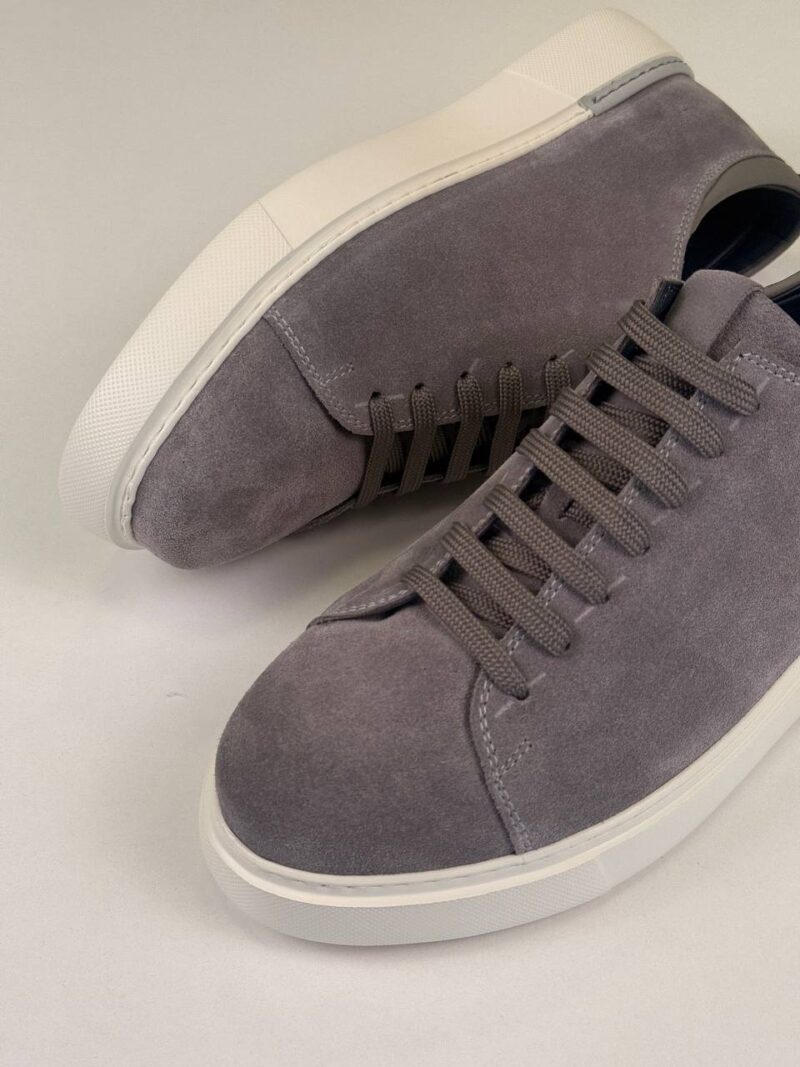 Gray/White Chamois Sneakers - Image 3