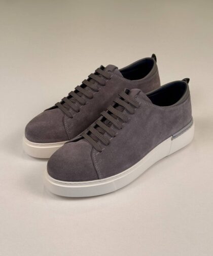 Gray/White Chamois Sneakers