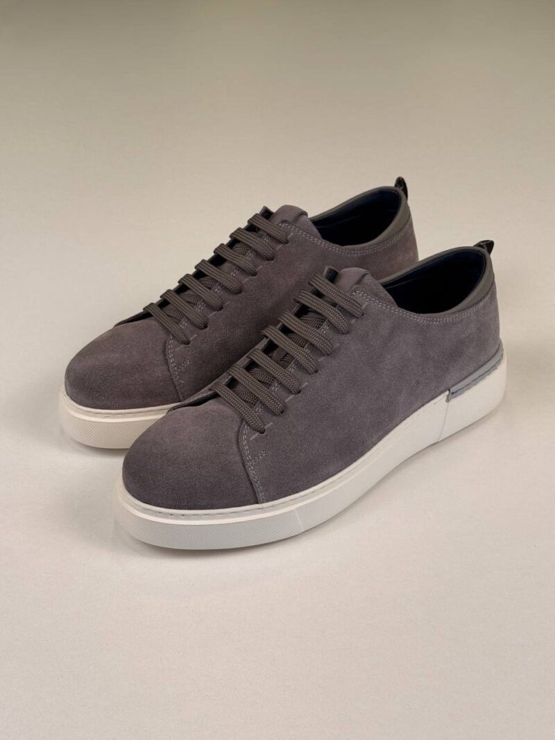 Gray/White Chamois Sneakers