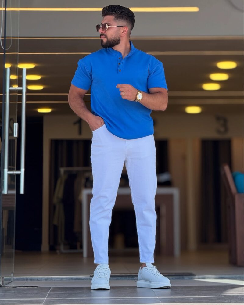 Blue Round Neck Tshirt