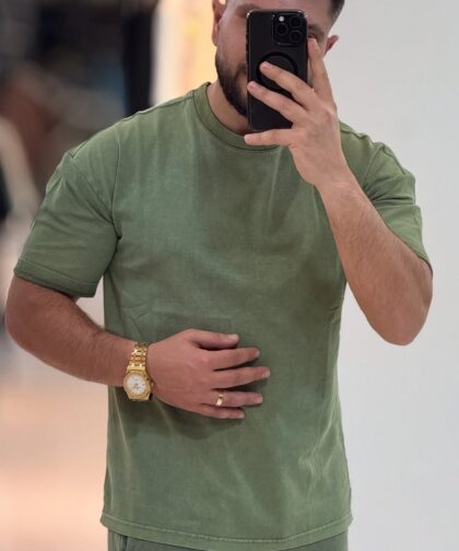 Dark Green Round Neck Set