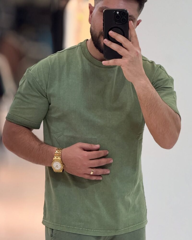 Dark Green Round Neck Set