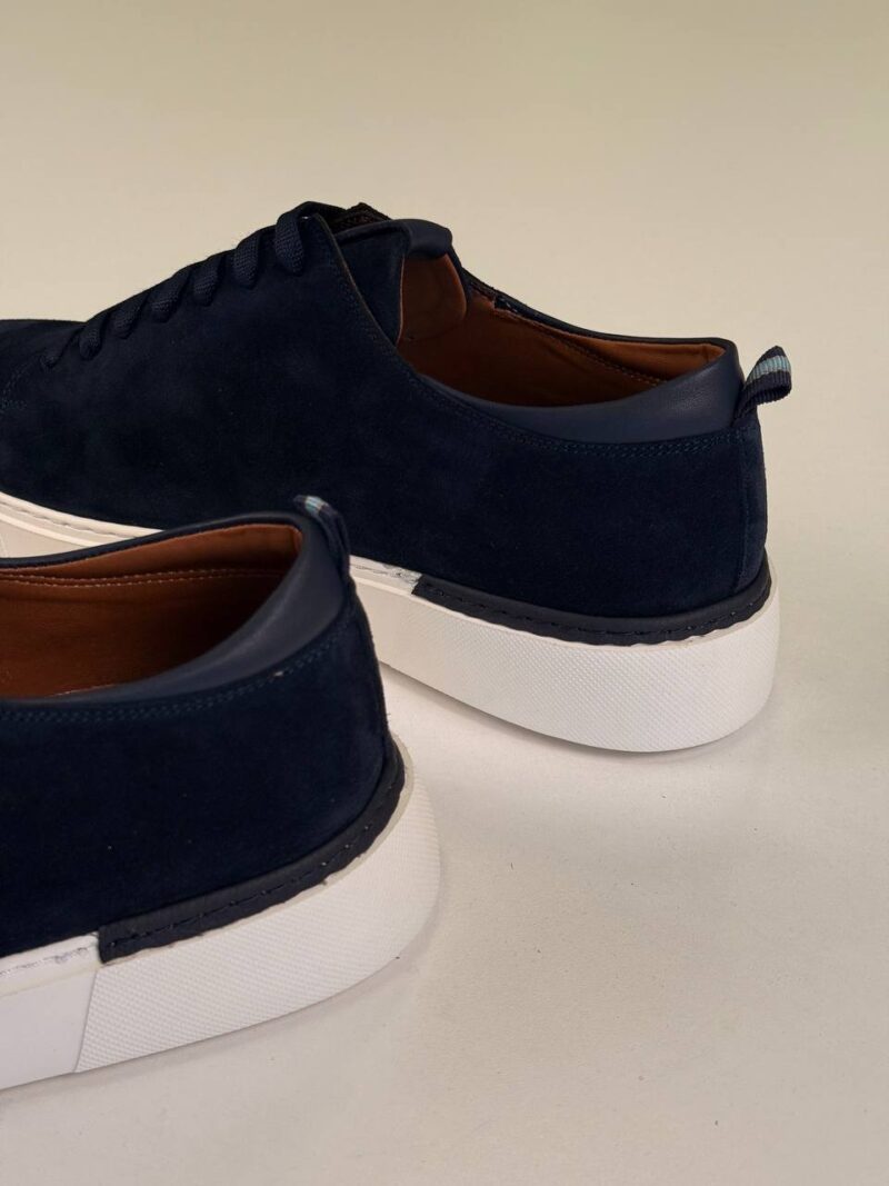 Navy Blue/White Chamois Sneakers - Image 2