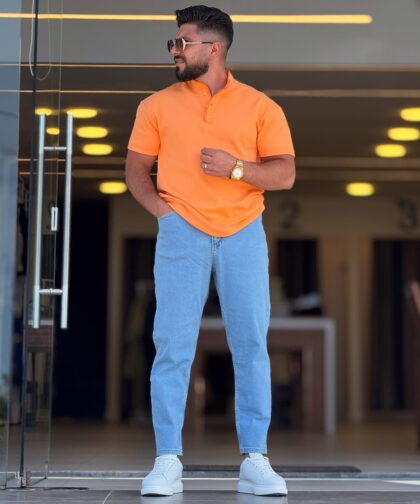 Orange Round Neck Tshirt