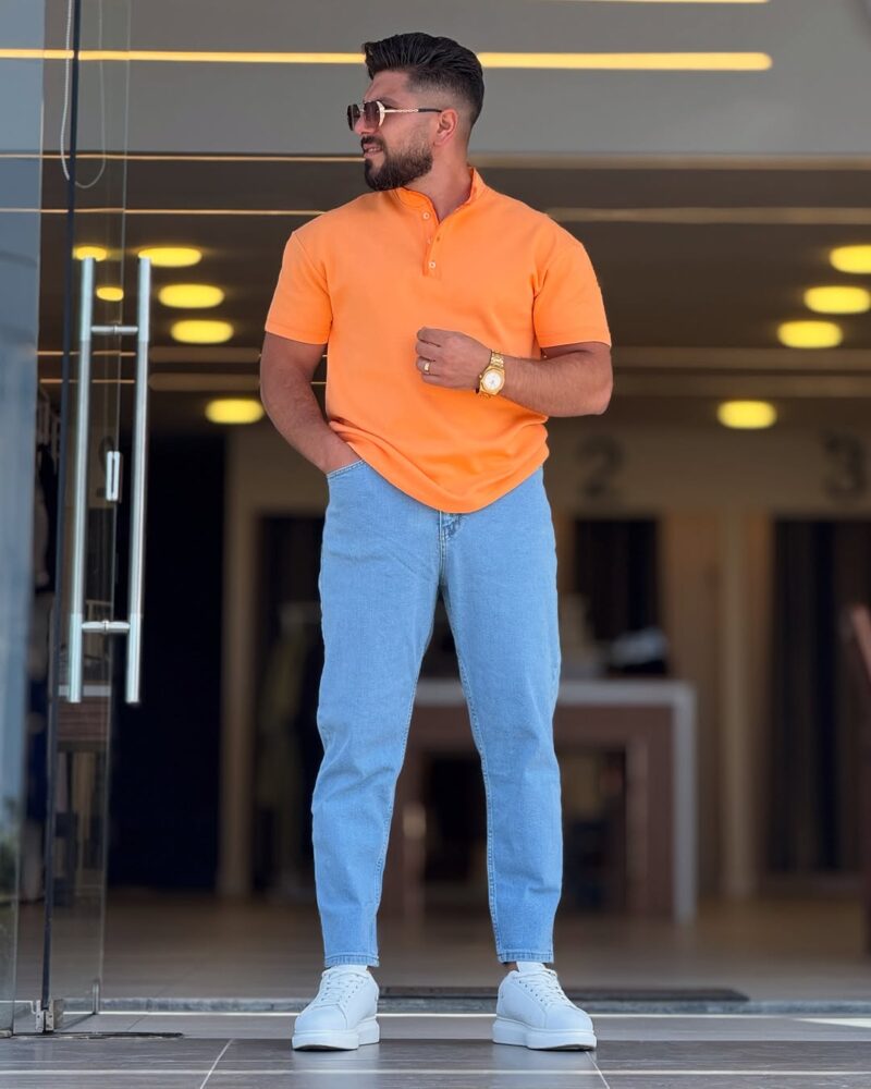 Orange Round Neck Tshirt
