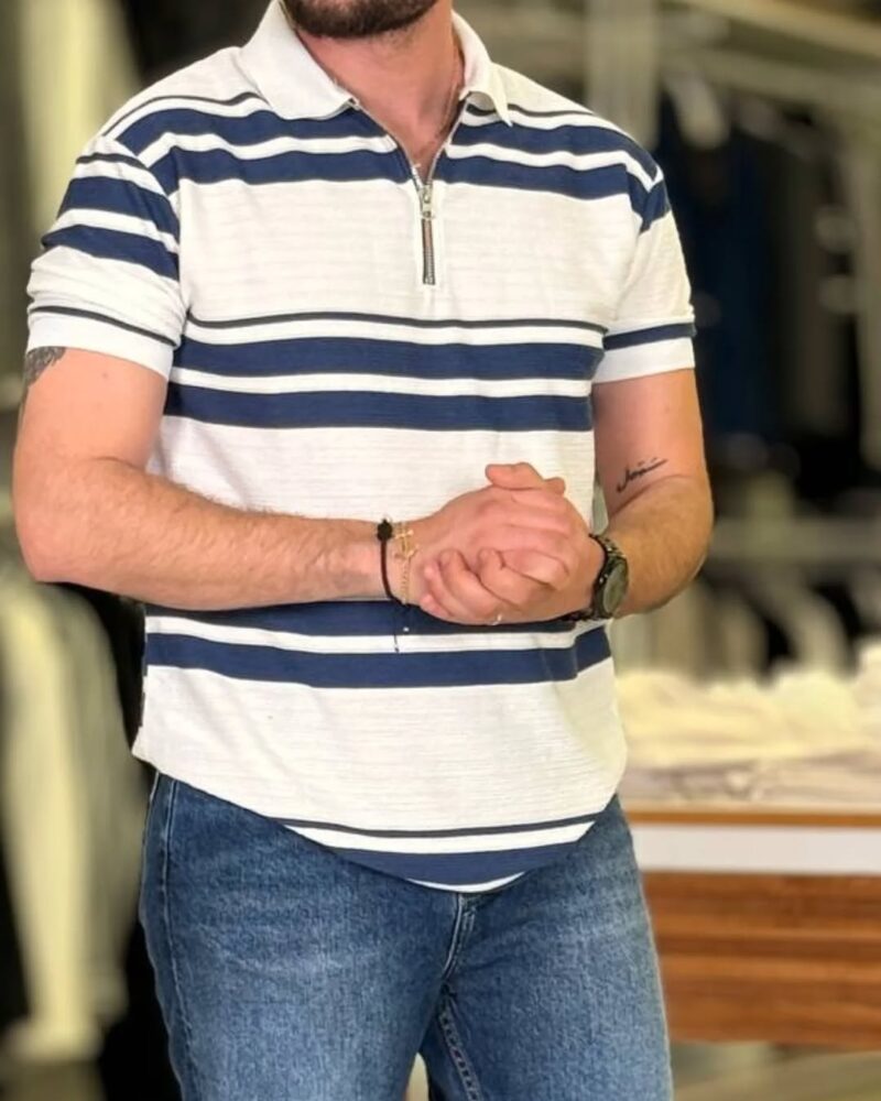 Blue/White Polo - Image 2