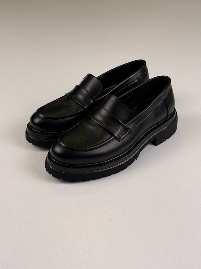 Full Black Loafers Shoes