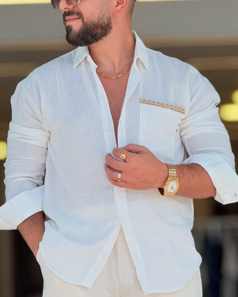 White Linen Chemise - Image 2