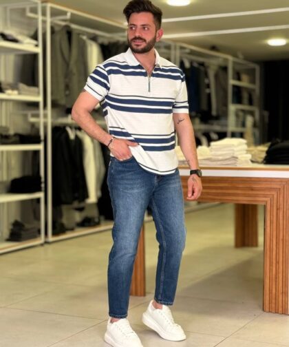 Blue/White Polo