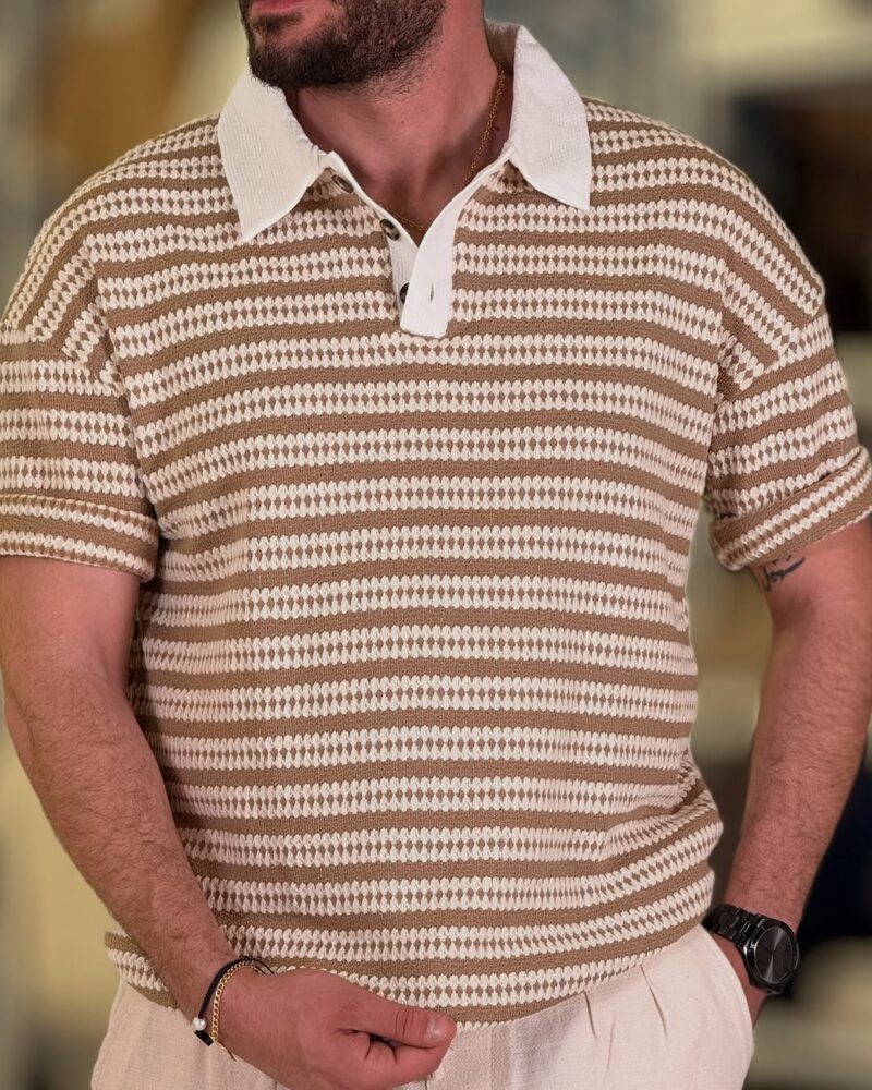 Beige/White Polo - Image 2