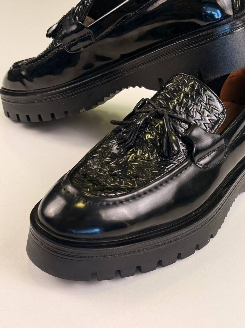 Full Black Tassel Shoes - Image 3