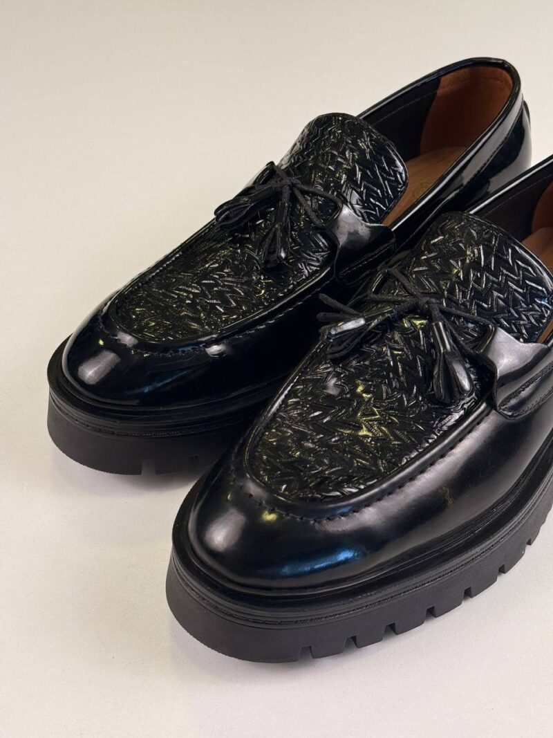 Full Black Tassel Shoes - Image 5