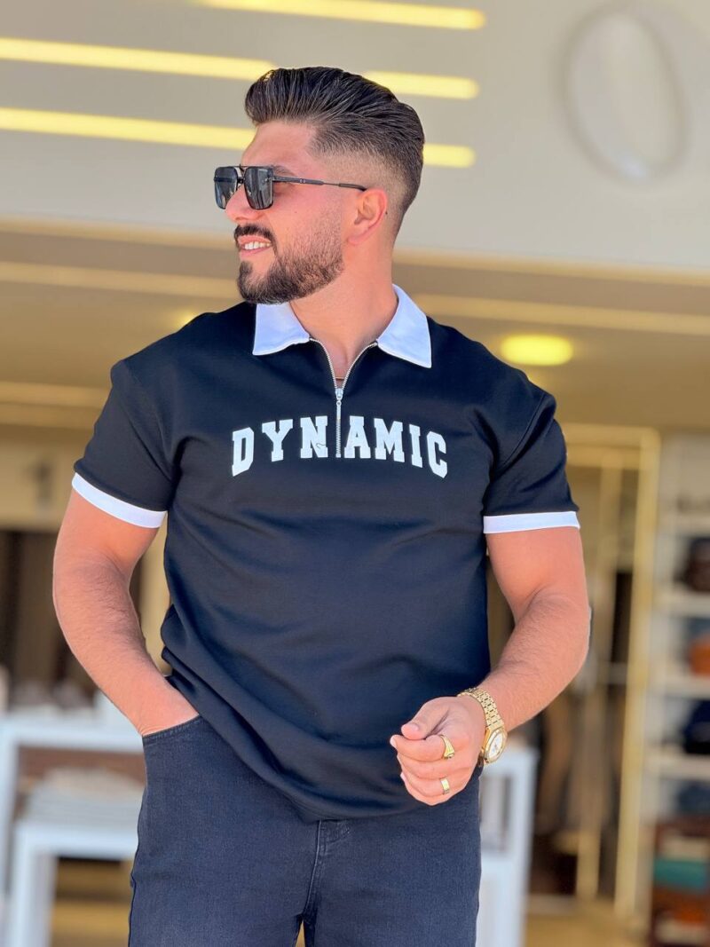 Black/White Dynamic Polo - Image 2