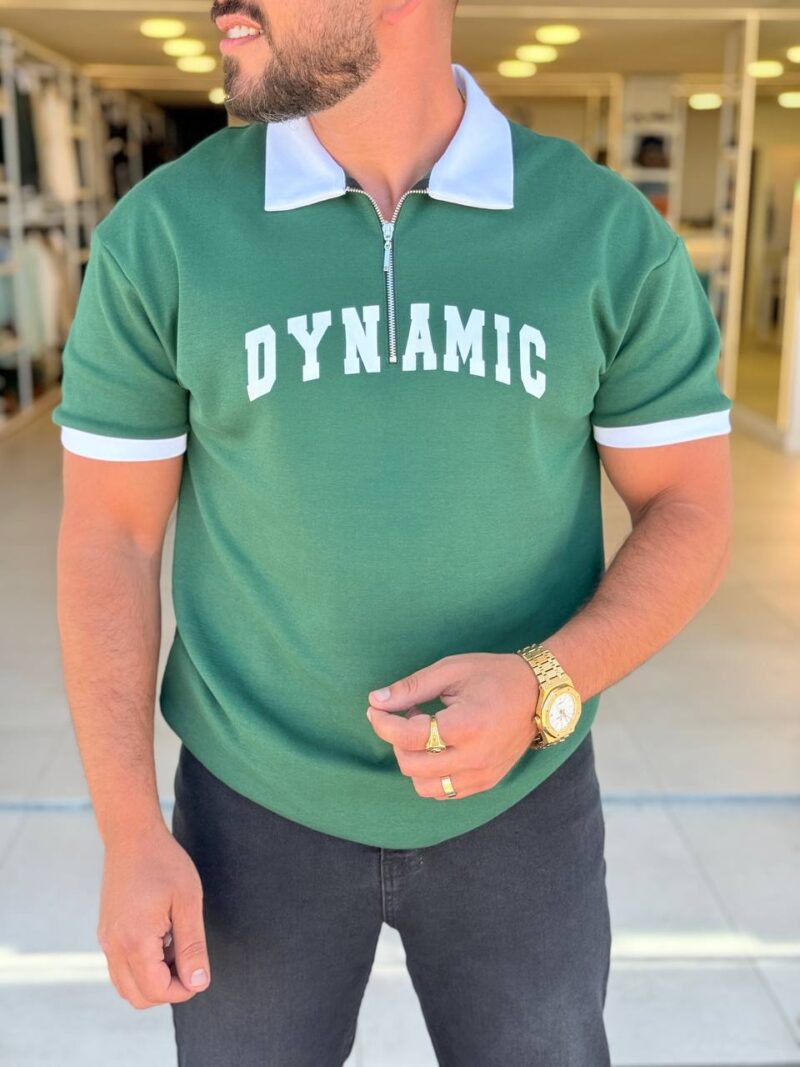 Green/White Dynamic Polo - Image 2