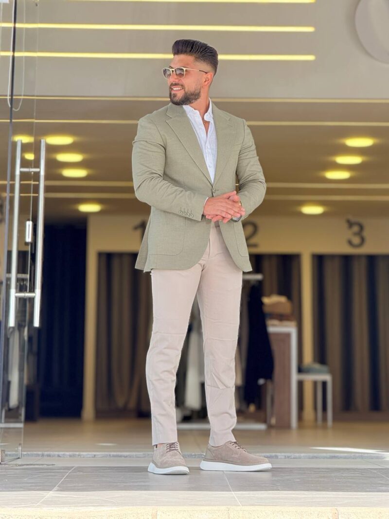 Mint Notch Lapel Blazer